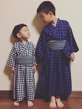 「アイテム（浴衣）」を使った、mooさん（キッズ・123cm）の夏コーディネート