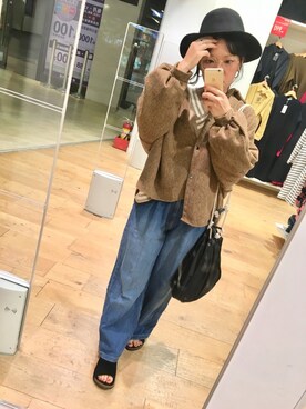 「PAZZO」｜「アイテム（帽子）」を使った、Miaoさん（レディース・158cm）の冬コーディネート