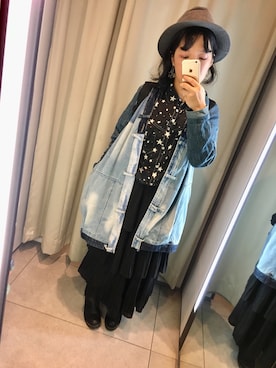 「PAZZO」｜「アイテム（帽子）」を使った、Miaoさん（レディース・158cm）の冬コーディネート
