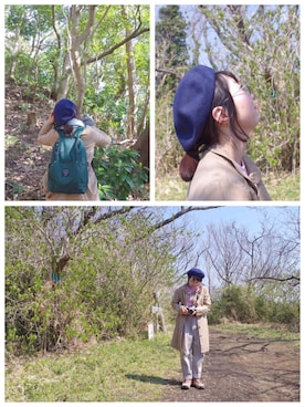 「note et silence （ノートエシロンス）のアイテム（ハンチング/ベレー帽）」を使った、ツバメさん（レディース・148cm）の春コーディネート