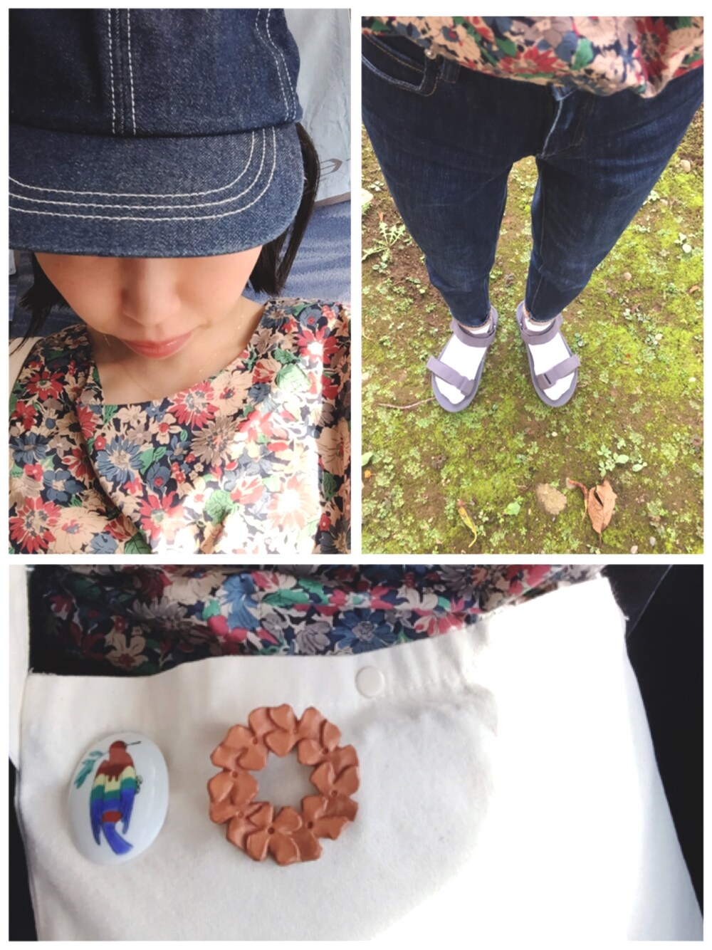 「148cm、150cm、145cm」｜「CHILD WOMANの8.5ozインディゴデニム　キャップ（キャップ、ブルー系）」を使った、ツバメさん（レディース・148cm）の秋コーディネートの1枚目の写真