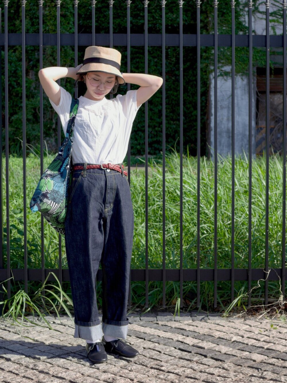 「148cm、150cm、145cm、ピクニック」｜「OVERRIDEのoverride AD10PS Bonnet Casquette（帽子、ブラウン系）」を使った、ツバメさん（レディース・148cm）の秋コーディネートの1枚目の写真