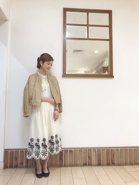 「ハウピア」｜「アイテム（ジャケット/アウター）」を使った、haupia(小倉井筒屋店)さん（レディース・159cm）の春コーディネート