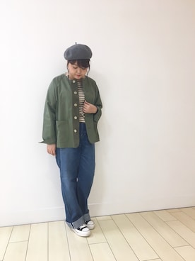 「ハウピア」｜「アイテム（ジャケット/アウター）」を使った、haupia(小倉井筒屋店)さん（レディース・160cm）の秋コーディネート