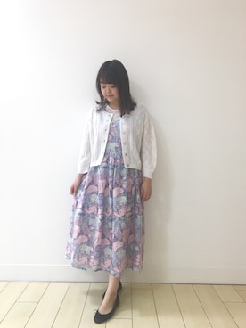 「動物モチーフ」｜「アイテム（ワンピース/ドレス）」を使った、haupia(小倉井筒屋店)さん（レディース・160cm）の春コーディネート