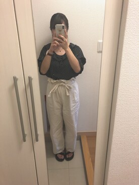 「Daniel Wellington（ダニエルウェリントン）の【Daniel Wellington】レザーバンド３６ＭＭ（アナログ腕時計）」を使った、ゆりさん（レディース・156cm）の夏コーディネート