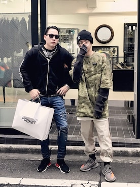 「RAF SIMONS（ラフシモンズ）のアイテム（帽子）」を使った、tsunekiさん（メンズ・169cm）の夏コーディネート