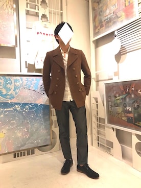 「アイテム（ピーコート）」を使った、Kaiさん（メンズ・173cm・20代）の冬コーディネート