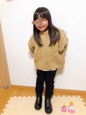 「アイテム（ブーツ）」を使った、ゆっちんさん（キッズ・100cm）の冬コーディネート