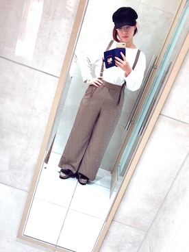 「大阪」｜「アイテム（オールインワン・サロペット）」を使った、Umeさん（レディース・163cm）の秋コーディネート