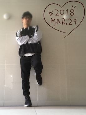 「PUMA（プーマ）のアイテム（ブルゾン）」を使った、福さん（メンズ・174cm）の春コーディネート