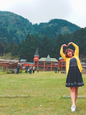 「vieso（ヴィエソ）のアイテム」を使った、APPLE JHUOさん（レディース・153cm）の春コーディネート