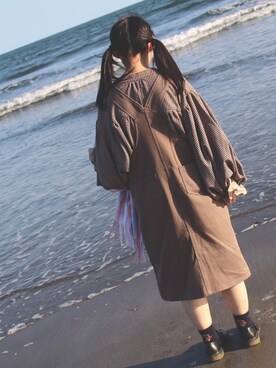 「PairPair（ペアペア）のアイテム（ワンピース/ドレス）」を使った、はむちゃんさん（レディース・148cm）の秋コーディネート