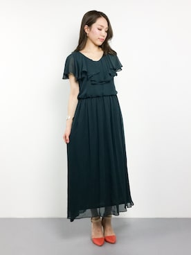 「おとなコーデ」｜「アイテム（ドレス）」を使った、momokoさん（レディース・165cm）の春コーディネート