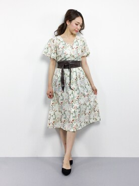「SpRay（スプレイ）のアイテム（ワンピース/ドレス）」を使った、momokoさん（レディース・165cm）の春コーディネート