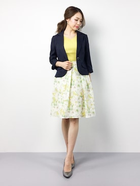 「PATTERN・fiona （パターンフィオナ）のアイテム（ジャケット/アウター）」を使った、momokoさん（レディース・165cm）の春コーディネート