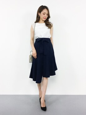 「TITTY&CO.（ティティーアンドコー）のアイテム」を使った、momokoさん（レディース・165cm）の夏コーディネート