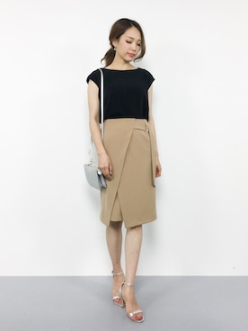 「MACKINTOSH PHILOSOPHY（ﾏｯｷﾝﾄｯｼｭ ﾌｨﾛｿﾌｨｰ）のアイテム」を使った、momokoさん（レディース・165cm）の夏コーディネート