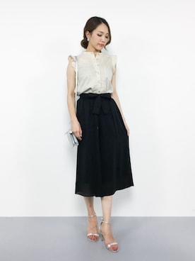 「MACKINTOSH PHILOSOPHY（ﾏｯｷﾝﾄｯｼｭ ﾌｨﾛｿﾌｨｰ）のアイテム」を使った、momokoさん（レディース・165cm）の夏コーディネート