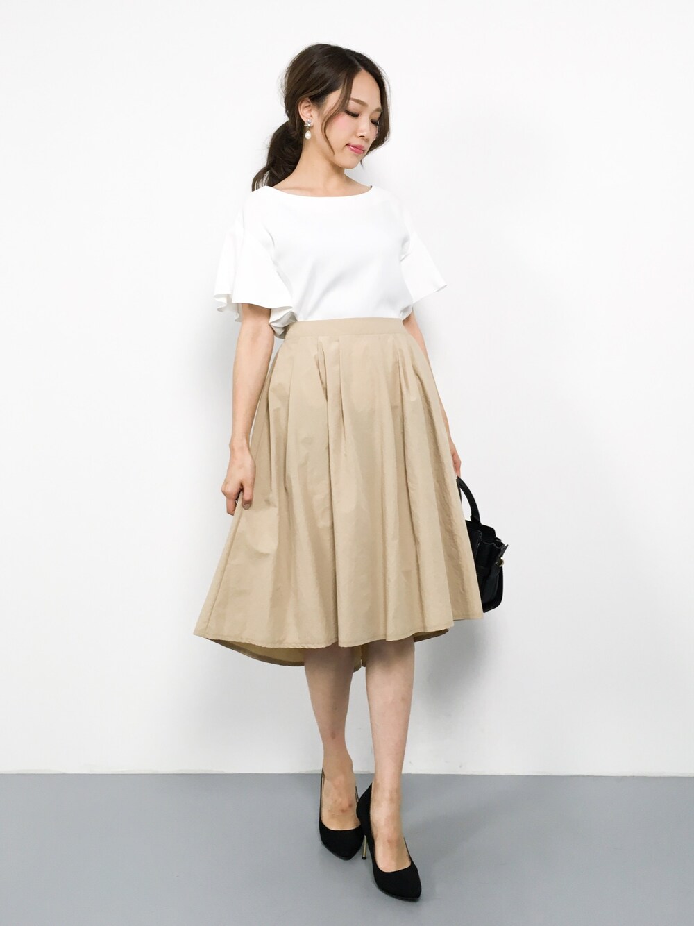 momokoさんの「タイプライターテールカットスカート（rps）」を使ったコーディネート