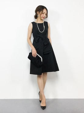 「kaene（カエン）のアイテム（ワンピース）」を使った、momokoさん（レディース・165cm）の秋コーディネート