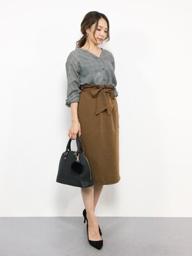「classicalelf（クラシカルエルフ）のアイテム（バッグ）」を使った、momokoさん（レディース・165cm）の秋コーディネート