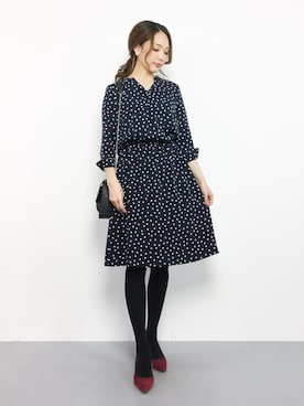 「STUDIOUS BLUE（ストゥディオスブルー）のアイテム」を使った、momokoさん（レディース・165cm）の秋コーディネート