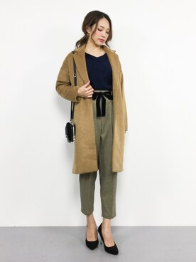「Bou Jeloud（ブージュルード）のアイテム（その他アウター）」を使った、momokoさん（レディース・165cm）の秋コーディネート