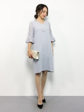 ドレスを使った ブルーグレー の人気ファッションコーディネート ユーザー ショップスタッフ Wear