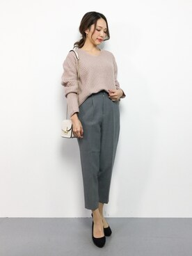 「Luz Llena（ラズレナ）のアイテム」を使った、momokoさん（レディース・165cm）の冬コーディネート