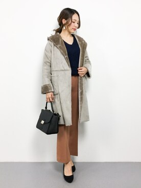 「N.（N. Natural Beauty Basic）（エヌエヌナチュラルビューティーベーシック）のアイテム（ブルゾン）」を使った、momokoさん（レディース・165cm）の冬コーディネート