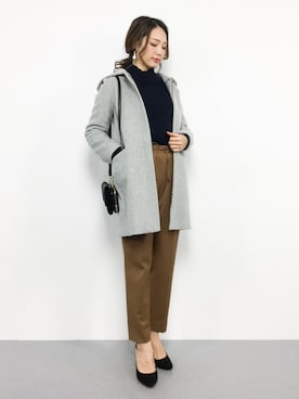 「NATURAL BEAUTY BASIC（ナチュラルビューティーベーシック）のアイテム（その他アウター）」を使った、momokoさん（レディース・165cm）の冬コーディネート