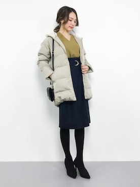 「Te chichi（テチチ）のアイテム」を使った、momokoさん（レディース・165cm）の冬コーディネート