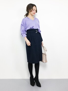 「Te chichi（テチチ）のアイテム」を使った、momokoさん（レディース・165cm）の冬コーディネート