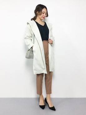 「classicalelf（クラシカルエルフ）のアイテム（バッグ）」を使った、momokoさん（レディース・165cm）の冬コーディネート