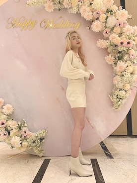 「婚宴」｜林依璉さん（レディース・159cm）の冬コーディネート