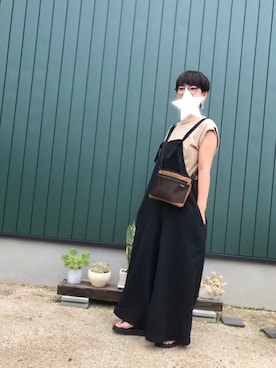 「antiqua」｜「アイテム（サロペット/オーバーオール）」を使った、aoiさん（レディース・158cm）の夏コーディネート