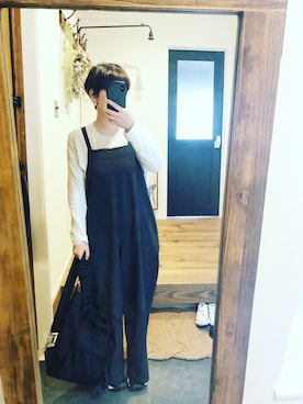 「antiqua」｜「アイテム（オールインワン・サロペット）」を使った、aoiさん（レディース・159cm）の春コーディネート