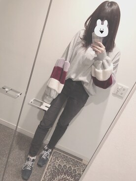 「one way（ワンウェイ）のアイテム（スウェット）」を使った、s n .さん（レディース・165cm）の秋コーディネート