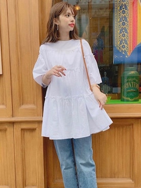 「Ciki（シキ）のアイテム（アクセサリー）」を使った、橘 ひろなさん（レディース・169cm）の春コーディネート