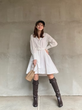 「Ciki（シキ）のアイテム」を使った、橘 ひろなさん（レディース・169cm）の秋コーディネート