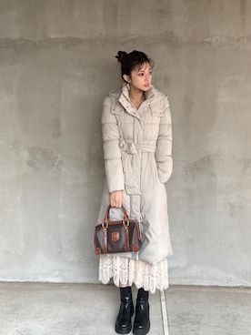 「Ciki（シキ）のアイテム（アクセサリー）」を使った、橘 ひろなさん（レディース・169cm）の冬コーディネート