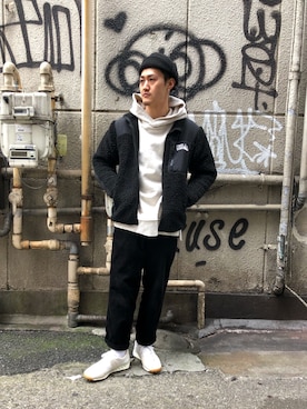 「uncut bound」｜Akinori Iwataさん（メンズ・167cm）の冬コーディネート