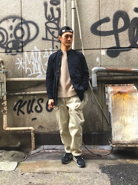「uncut bound」｜Akinori Iwataさん（メンズ・167cm）の冬コーディネート