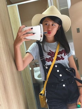 「ANAP（アナップ）のアイテム（オールインワン・サロペット）」を使った、seaさん（レディース・156cm）の秋コーディネート