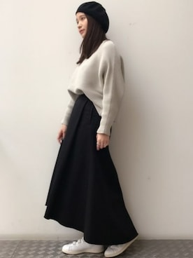 nano・universe press天本さん(レディース・162cm)の冬コーディネート