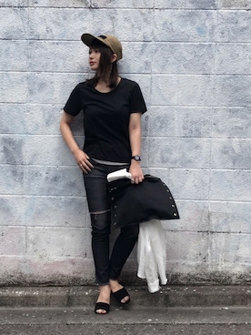 nano・universe press天本さん（レディース・162cm）の夏コーディネート