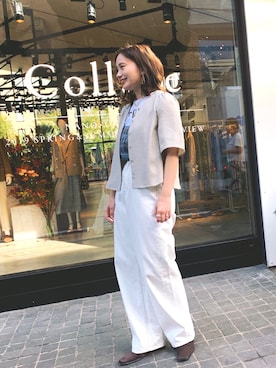 「SERGE de bleu（サージ）のアイテム」を使った、nano・universe press天本さん（レディース・162cm）の冬コーディネート