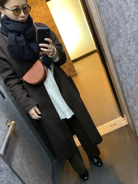 「CHEMBUR（チェンバー）のアイテム」を使った、nano・universe press天本さん（レディース・162cm）の冬コーディネート