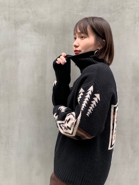 「PENDLETON（ペンドルトン）のアイテム」を使った、nano・universe press天本さん（レディース・162cm）の秋コーディネート